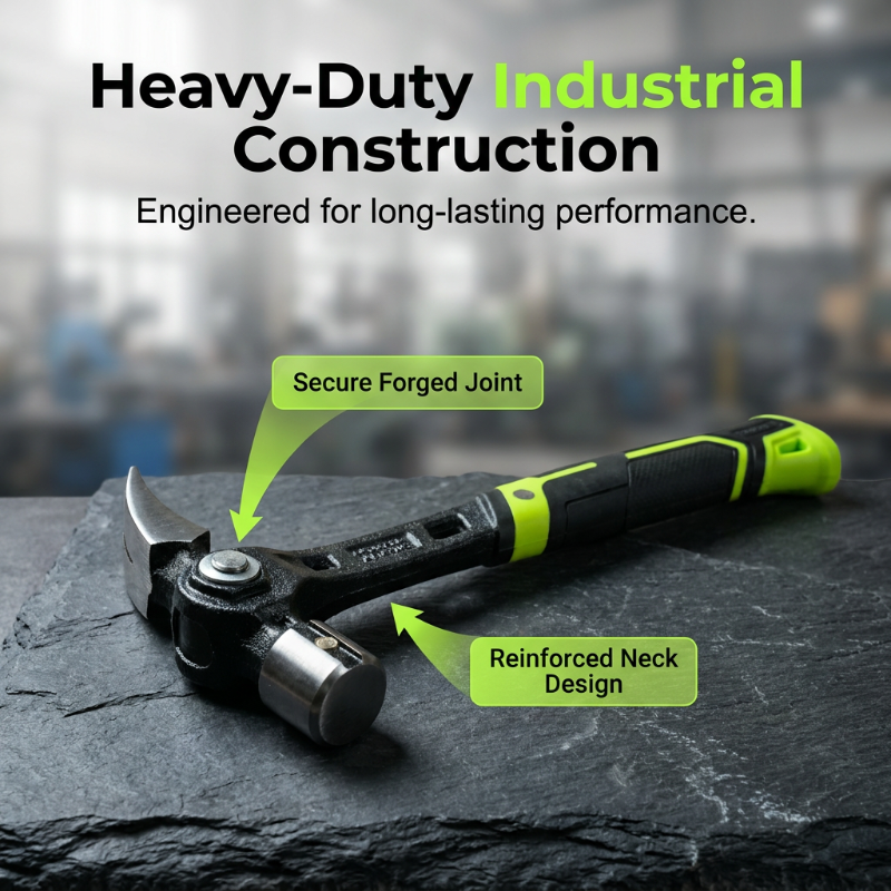 🔨PROMO LIMITÉE -50%✨Marteau Griffe Multifonctionnel Industriel – Acier Forgé Haute Carbone, Guide-Clou Magnétique, Manche Ergonomique Anti-Vibration · Angle Réglable 💪