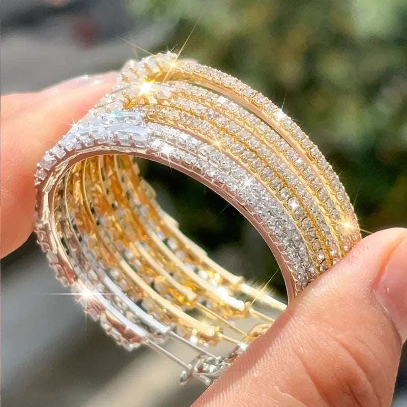 💎PROMO FLASH 50%✨Boucles d'Oreilles Créoles Femme Zircone Cubique – Micro-Pavées, Cuivre, 3 Coloris, 45mm, Idéales Quotidien & Soirée🎀