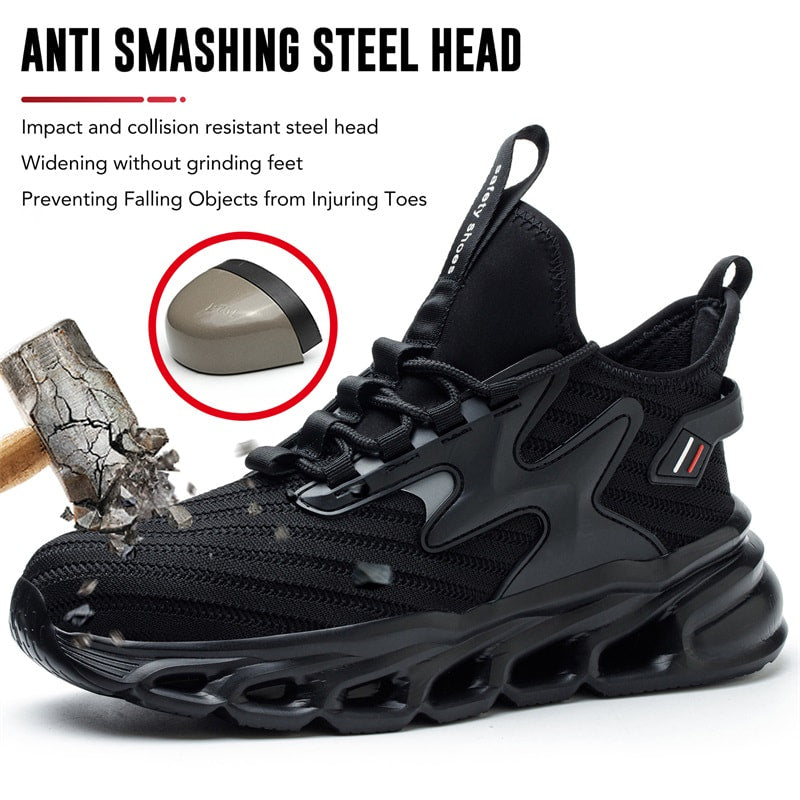 👟🛡️ PROMO FLASH 50% ! Chaussures Légères Indestructibles Antidérapantes – Embout Acier, Semelle Anti-Perforation, Semelle EVA+Caoutchouc, Pointures 35-48, Idéales Travail & Bricolage 🔧✨
