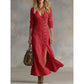 Robe chemise à manches longues style vintage