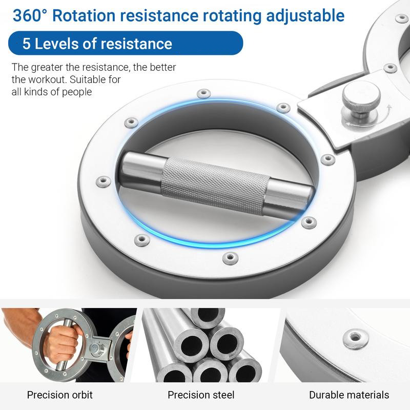 Appareil de rotation pour la coiffe des rotateurs, appareil de musculation de 5,4 kg pour les bras et les épaules avec résistance réglable, appareil d'entraînement pour les avant-bras et la force de préhension pour hommes et femmes