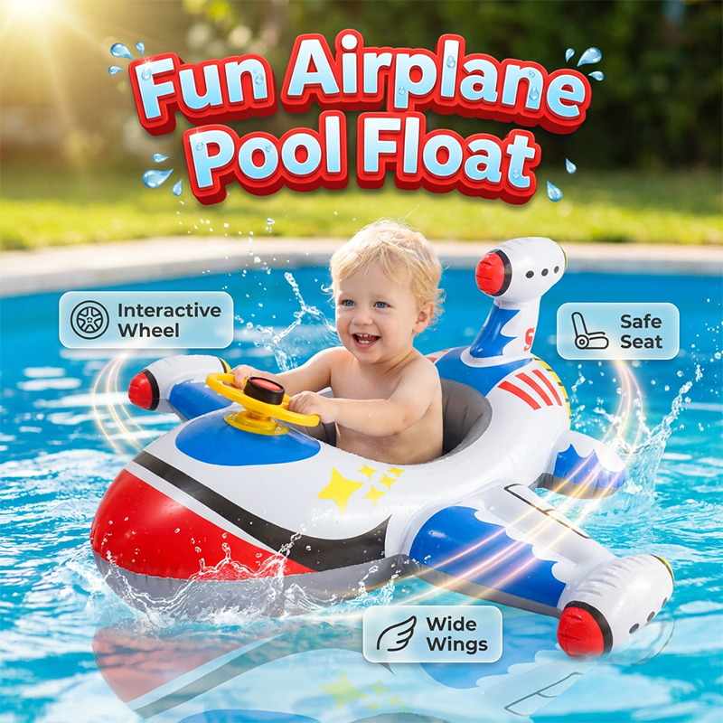 Airplane Inflatable Pool Float for Kids