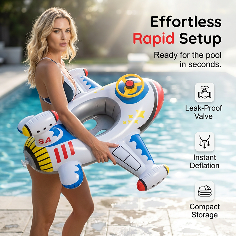Airplane Inflatable Pool Float for Kids