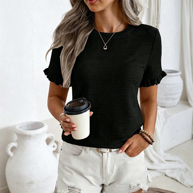 👕Haut d'Été Élégant à Manches Volantées pour Femme