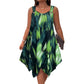 👗🌿 PROMO FLASH 50% ! Robe Dégradée Sans Manches – Tissu Respirant, Ourlet Asymétrique, Bretelles Anneaux O, 6 Coloris, Tailles S-5XL, Idéale Brunch & Bureau 🥂