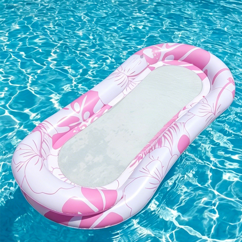 📢📢50 % DE RÉDUCTION !! ⏰Hamac Flottant Gonflable pour Piscine avec Centre en Filet – Confort & Fraîcheur pour l'Été