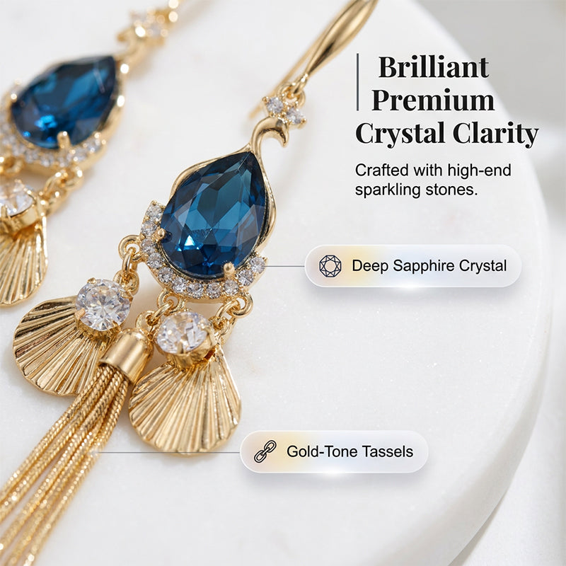 ⏰Boucles d'Oreilles Pendantes Strass Vintage Élégantes