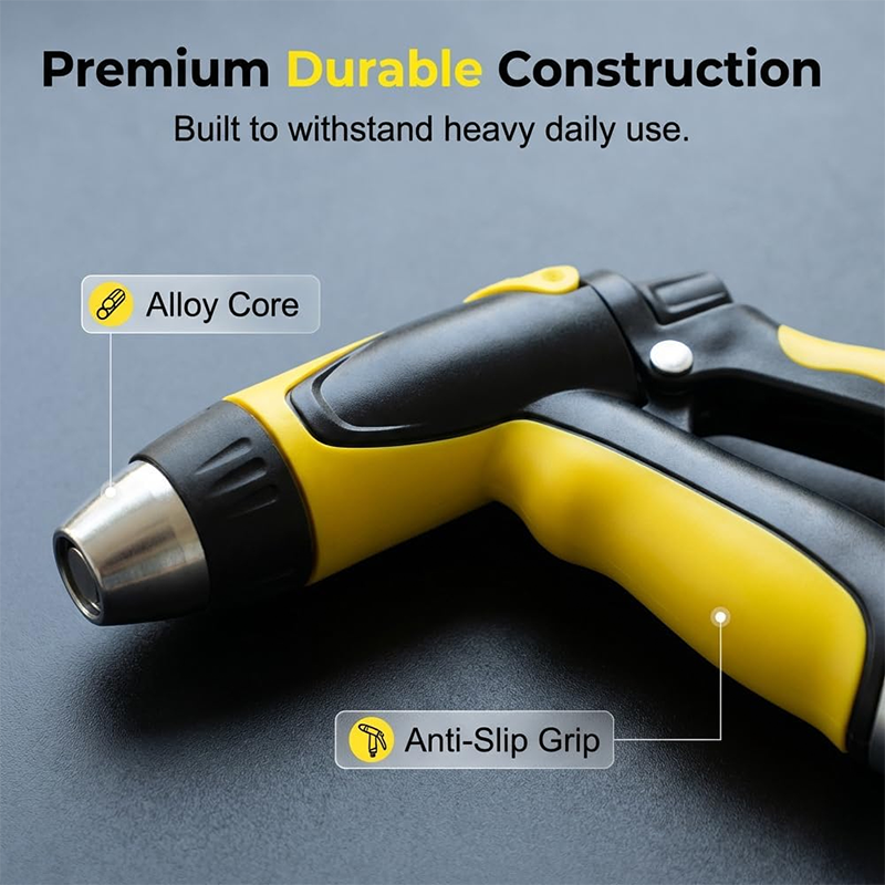 Pistolet d'arrosage haute pression pour tuyau de jardin
