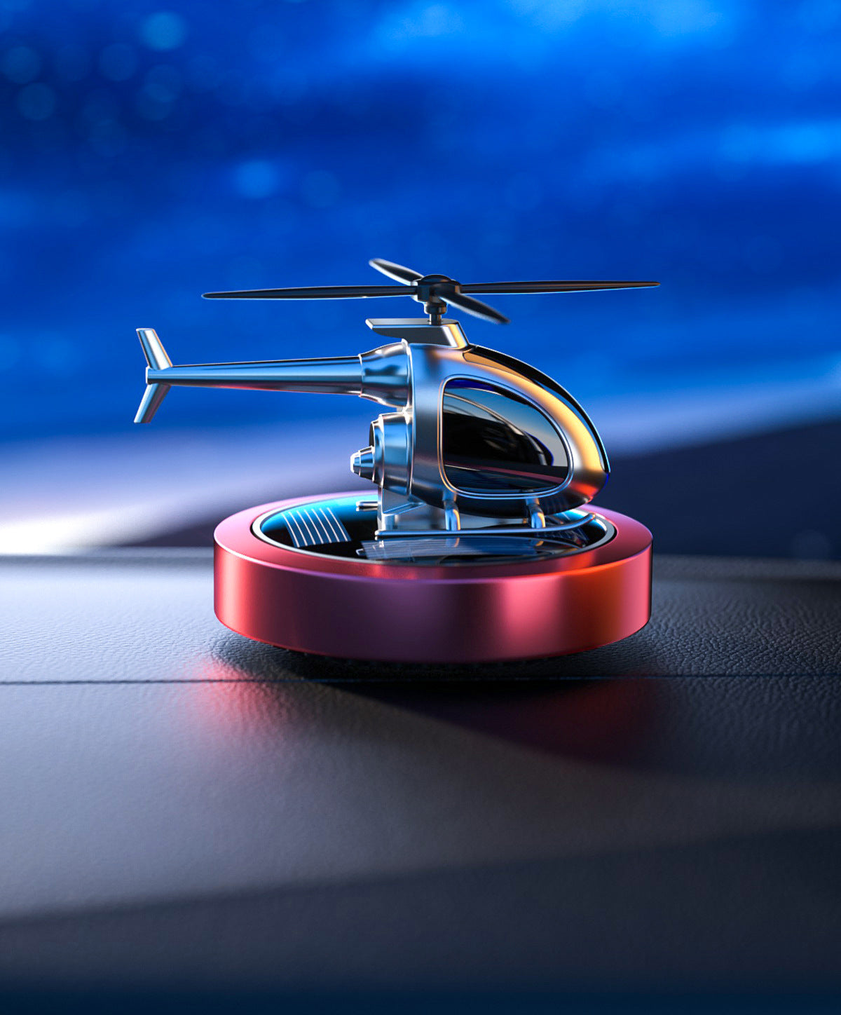 🚁 50% DE RÉDUCTION ⚡ Désodorisant hélicoptère solaire en métal – Rotation solaire & déco de voiture stylée – Diffuseur de fraîcheur, parfait pour tableau de bord ou bureau – écologique et amusant 🌿