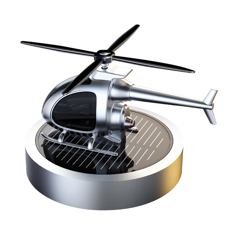 🚁 50% DE RÉDUCTION ⚡ Désodorisant hélicoptère solaire en métal – Rotation solaire & déco de voiture stylée – Diffuseur de fraîcheur, parfait pour tableau de bord ou bureau – écologique et amusant 🌿