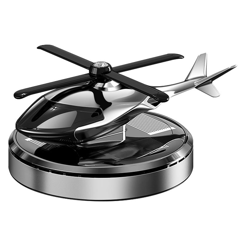 🚁 50% DE RÉDUCTION ⚡ Désodorisant hélicoptère solaire en métal – Rotation solaire & déco de voiture stylée – Diffuseur de fraîcheur, parfait pour tableau de bord ou bureau – écologique et amusant 🌿