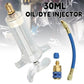 🔧 PROMO -50%❄️Injecteur Colorant & Huile Climatisation Auto – Laiton Premium Haute Résistance, Tuyau 2500 PSI, Raccord Rapide R134a, Corps Transparent Gradué · 230g ✨