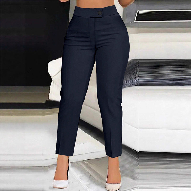 Pantalon Tailleur Cropped Taille Haute Femme
