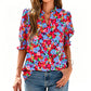 🎁Nouveautés 2026 -50%💥Top Fleuri d'Été à Manches Bouffantes pour Femme💐👔