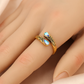 💍Bague Vintage Ajustable Ouverte Zircon Goutte – Filigrane Floral Antique Élégance Rétro Quotidien Événements, Double Zircon Éclat Irisé Mystique Captivant, Cuivre Léger Sans Irritation · 5 Motifs✨