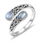 💍Bague Vintage Ajustable Ouverte Zircon Goutte – Filigrane Floral Antique Élégance Rétro Quotidien Événements, Double Zircon Éclat Irisé Mystique Captivant, Cuivre Léger Sans Irritation · 5 Motifs✨