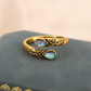 💍Bague Vintage Ajustable Ouverte Zircon Goutte – Filigrane Floral Antique Élégance Rétro Quotidien Événements, Double Zircon Éclat Irisé Mystique Captivant, Cuivre Léger Sans Irritation · 5 Motifs✨