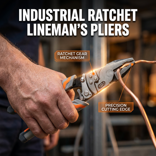 🔩🔥Pince Électricien Cliquet Industrielle 9 Pouces – Auto-Verrouillage Réduit Fatigue Mains Coupe Pliage Fils Lourds, Poignées Ergonomiques Antidérapantes Transfert Couple Maximal, Anti-Rouille Durable ⚡✨