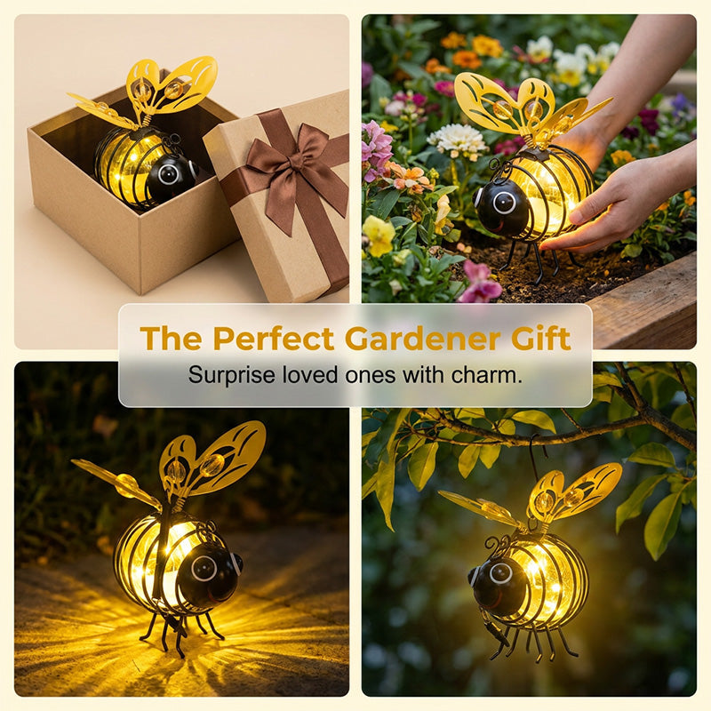 🐝PROMO FLASH 50%🌸Lumière Abeille Solaire Suspendue – Métal, Allumage Auto Crépuscule, Résiste Intempéries, 6-12h d'Éclairage, Idéale Jardin & Balcon 🏡✨