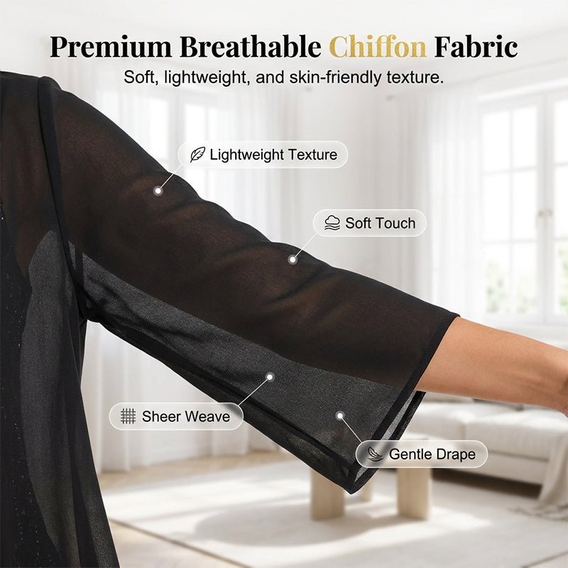 🔥Offre à durée limitée – Ensemble 2 pièces pour femme : robe imprimée à manches longues et cardigan