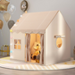 🏰Tente Jeu Enfants Château – Spacieuse Facile Montage Secondes, Tissu Respirant Intérieur Extérieur Toutes Saisons, Stimule Imagination Créativité Jeu Symbolique · Gris Rose Jaune ✨