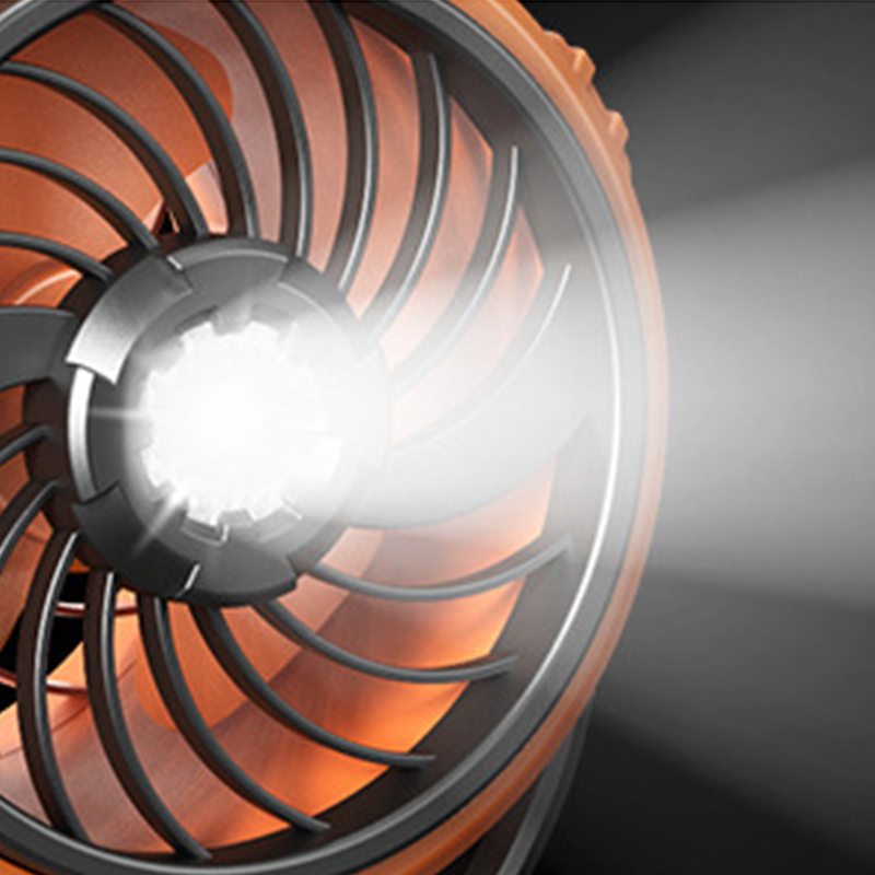 🌀🔥 -50% ! Ventilateur Camping Turbo 100 Vitesses – Oscillation 270° Rafraîchissement Large Angle, Batterie Lithium Chargeur Urgence LED 3 Niveaux, Suspension Crochet Table Plafond Polyvalent · Vert & Orange ✨