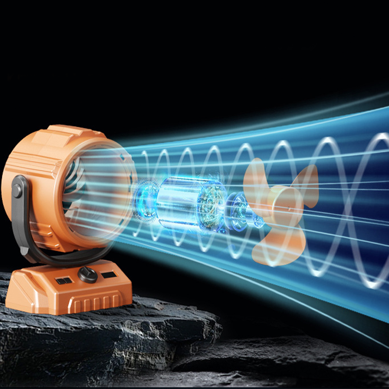 🌀🔥 -50% ! Ventilateur Camping Turbo 100 Vitesses – Oscillation 270° Rafraîchissement Large Angle, Batterie Lithium Chargeur Urgence LED 3 Niveaux, Suspension Crochet Table Plafond Polyvalent · Vert & Orange ✨