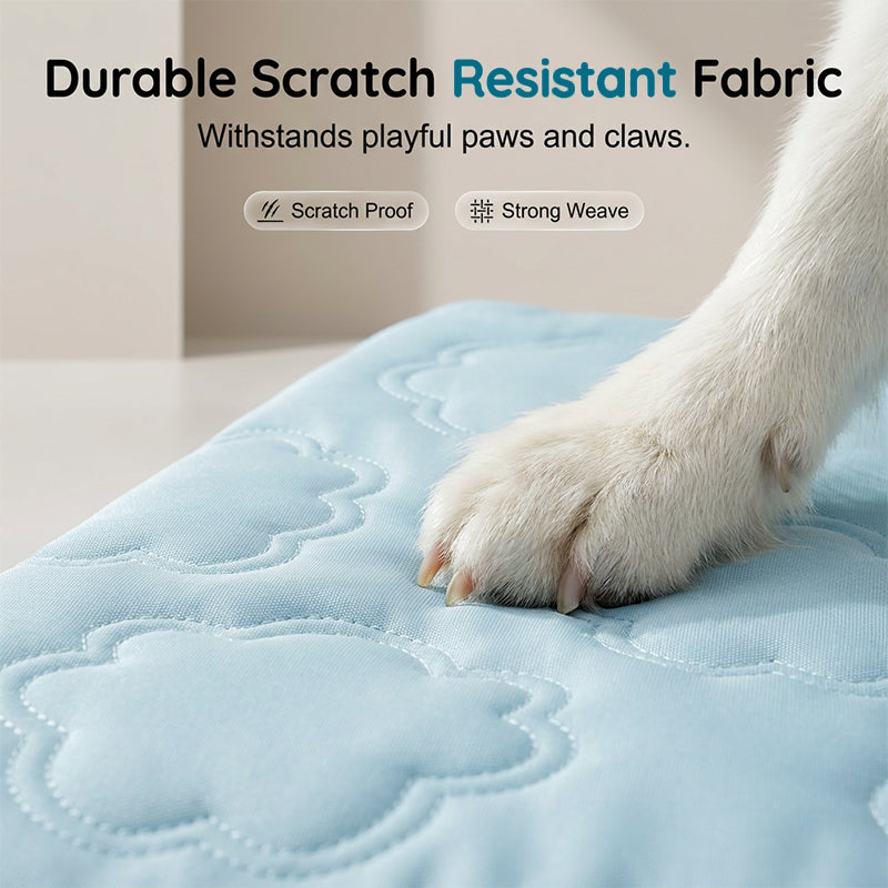 🐾 PROMO -50%✨Tapis Rafraîchissant Instantané pour Animaux de Compagnie – Tissu Anti-Rayures Sécuritaire Non Toxique, Nettoyage Facile, Sommeil Profond Confortable · Gris & Bleu · 4 Tailles 🔥