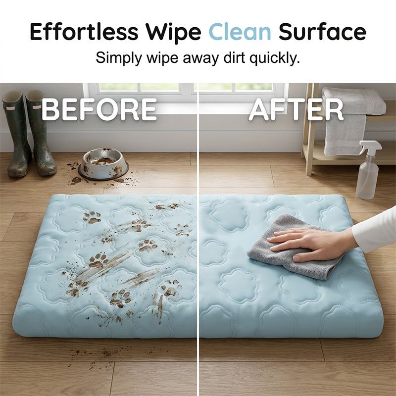 🐾 PROMO -50%✨Tapis Rafraîchissant Instantané pour Animaux de Compagnie – Tissu Anti-Rayures Sécuritaire Non Toxique, Nettoyage Facile, Sommeil Profond Confortable · Gris & Bleu · 4 Tailles 🔥