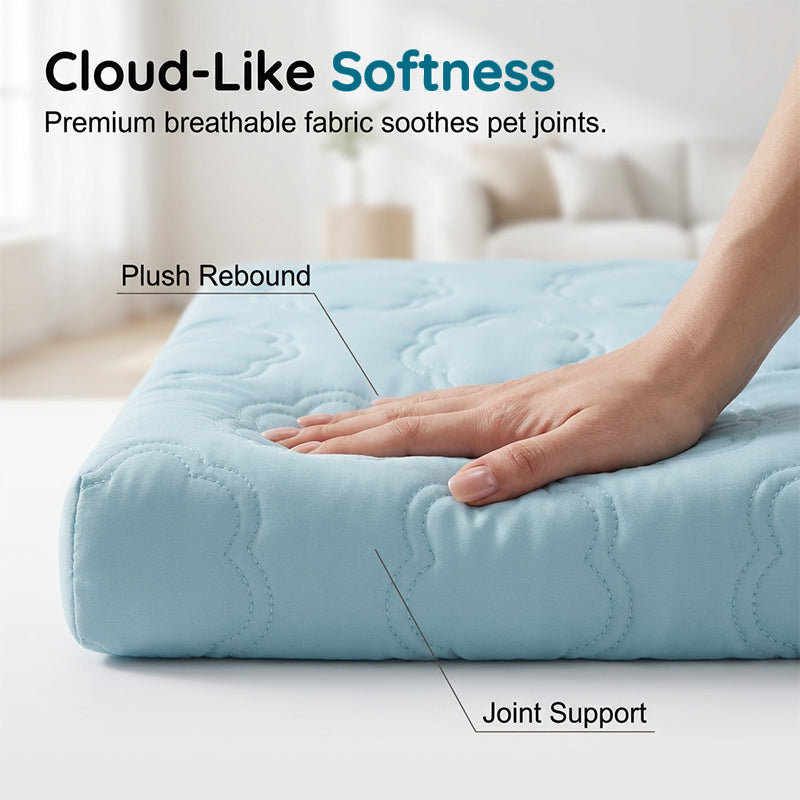 🐾 PROMO -50%✨Tapis Rafraîchissant Instantané pour Animaux de Compagnie – Tissu Anti-Rayures Sécuritaire Non Toxique, Nettoyage Facile, Sommeil Profond Confortable · Gris & Bleu · 4 Tailles 🔥