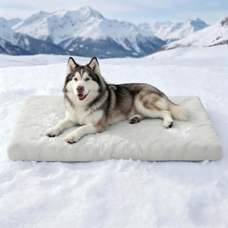🐾 PROMO -50%✨Tapis Rafraîchissant Instantané pour Animaux de Compagnie – Tissu Anti-Rayures Sécuritaire Non Toxique, Nettoyage Facile, Sommeil Profond Confortable · Gris & Bleu · 4 Tailles 🔥