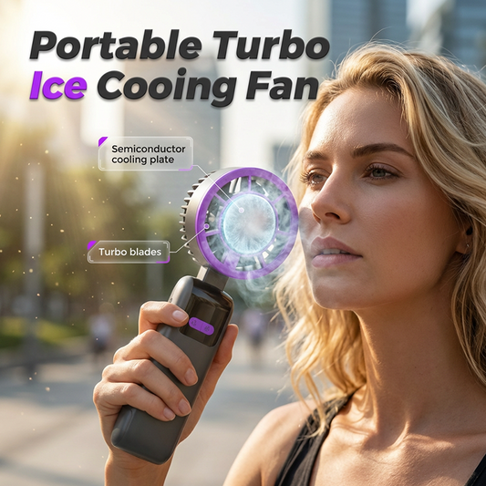 🌀PROMO FLASH 50%💨 Ventilateur de Rafraîchissement Portable 3 en 1 – Refroidissement Semi-conducteur, 100 Vitesses, Batterie 12h, Compact, 4 Couleurs, Parfait pour Camping & Déplacements 🔋