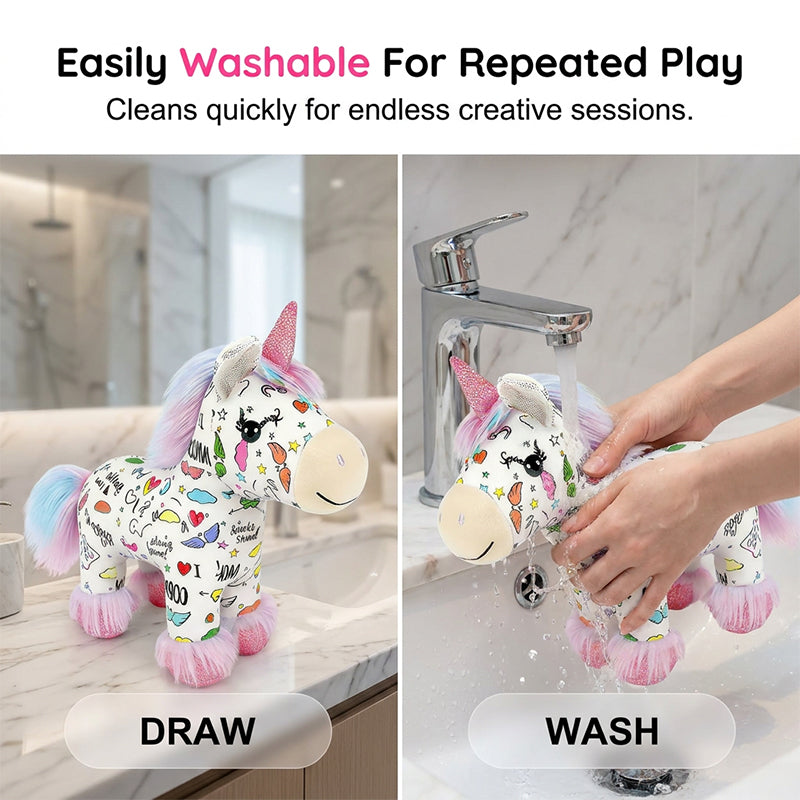 Kit de peluche licorne à colorier soi-même