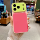 Coque de Téléphone Acrylique Dopamine à Blocs de Couleurs Contrastantes