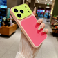 Coque de Téléphone Acrylique Dopamine à Blocs de Couleurs Contrastantes