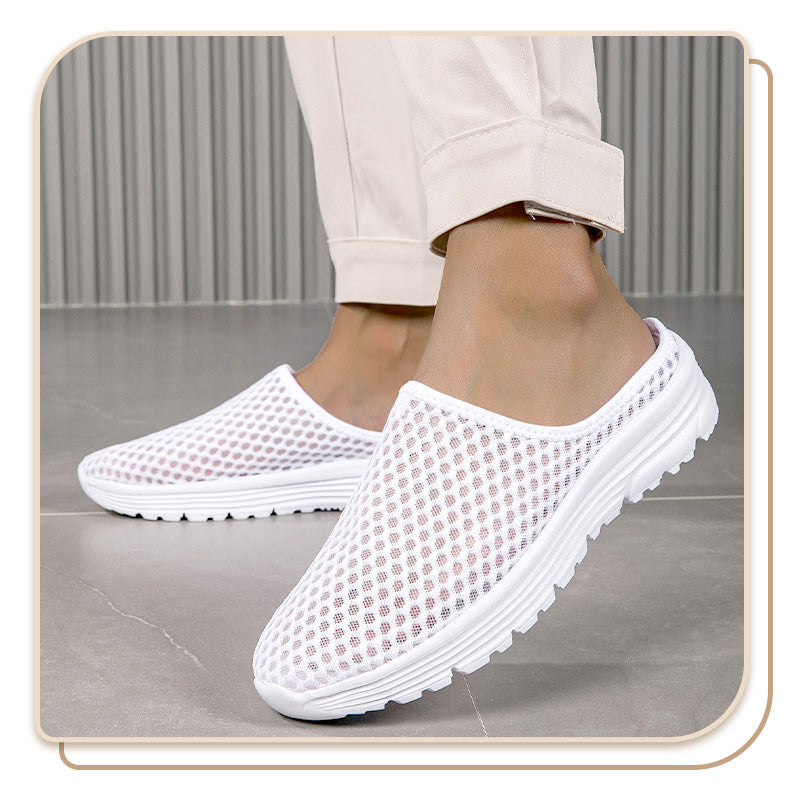 🔥-42%👟 Mules en Maille Aérée Unisexes – Semelle Épaisse Confortable Anti-Dérapante🌿 légères et confortables pour le quotidien