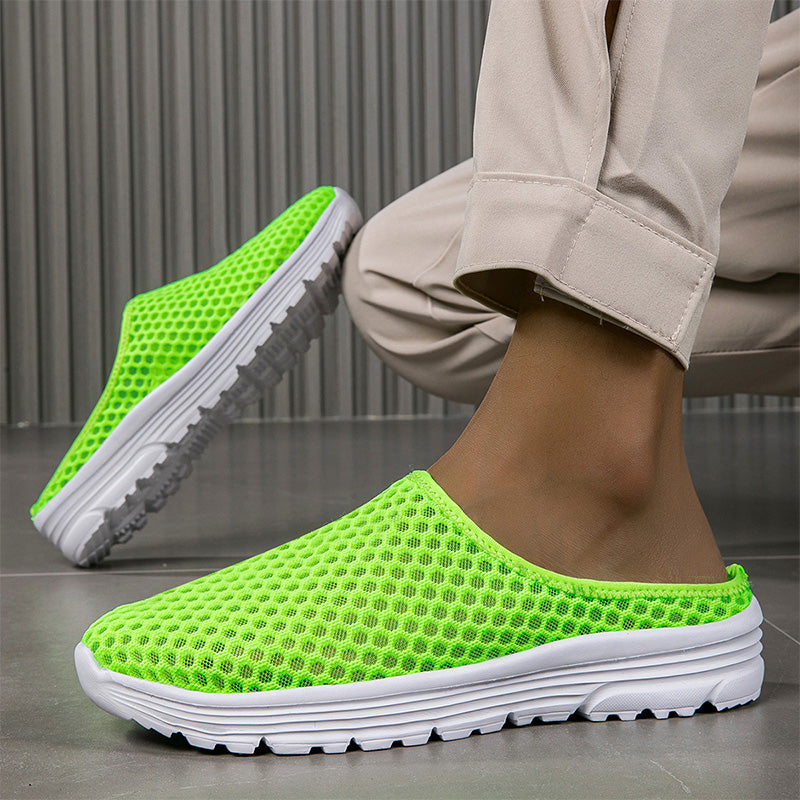 🔥-42%👟 Mules en Maille Aérée Unisexes – Semelle Épaisse Confortable Anti-Dérapante🌿 légères et confortables pour le quotidien