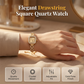 ⏳⌚ PROMO FLASH 50% ! Montre Bracelet Carrée à Quartz Femme – Cordon Coulissant Ajustable, Cristaux Scintillants, 9 Coloris, Idéale Bureau & Soirée ✨