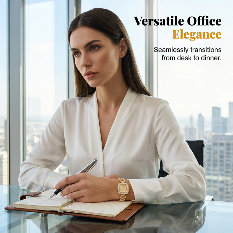 ⏳⌚ PROMO FLASH 50% ! Montre Bracelet Carrée à Quartz Femme – Cordon Coulissant Ajustable, Cristaux Scintillants, 9 Coloris, Idéale Bureau & Soirée ✨