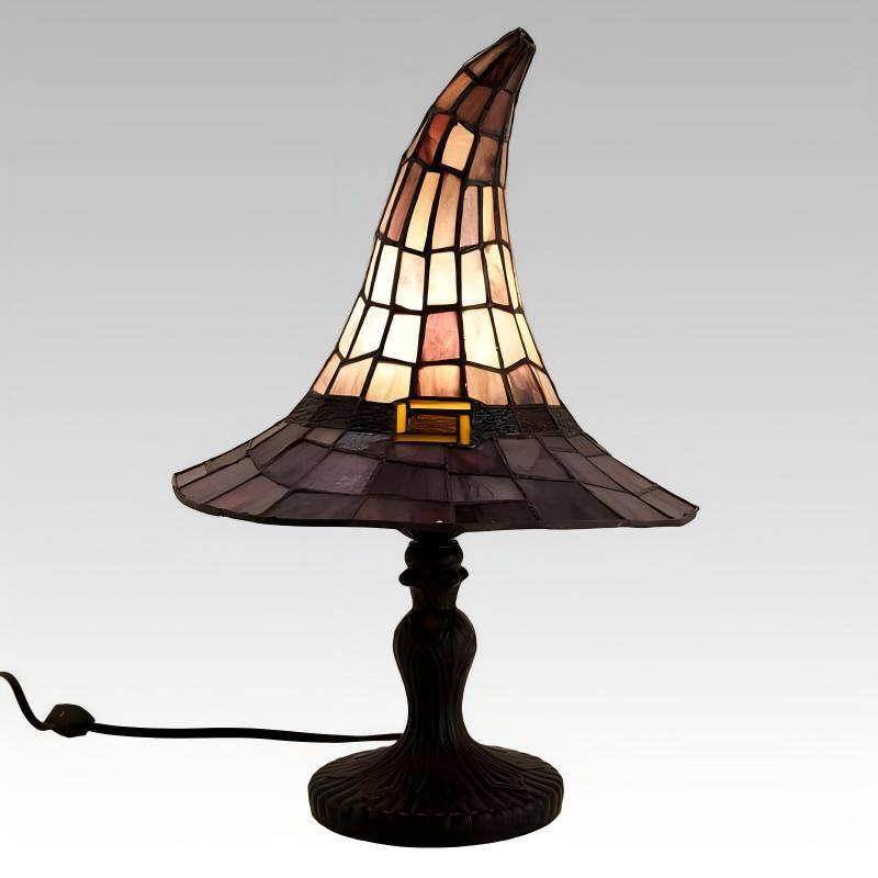 Lampe de sorcière enchantée en verre coloré