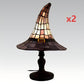 Lampe de sorcière enchantée en verre coloré