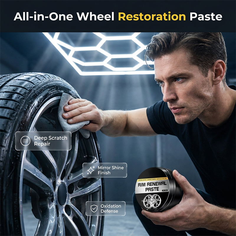 🚗 56% DE RÉDUCTION – Pâte Restauratrice Tout-en-Un pour Jantes – Efface les Rayures, Redonne Brillance & Protège Durablement ✨