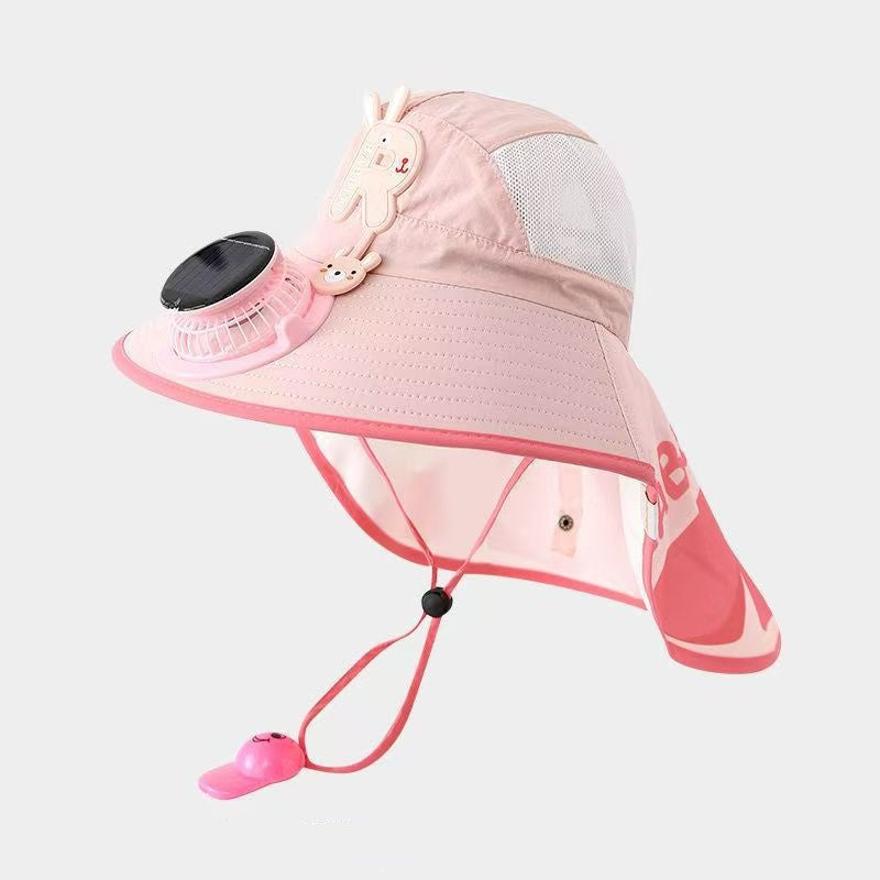 ❄️Chapeau à visière avec protection solaire et ventilateur intégré