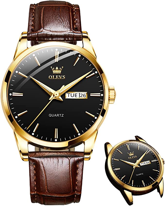 ⌚✨ PROMO -50% ! Montre Homme Classique Cuir – Mouvement Quartz Fiable, Verre Minéral Durci, Aiguilles Lumineuses Dorées, Fenêtre Date, Étanche 30m · 5 Coloris · Cadran 39mm 🎁