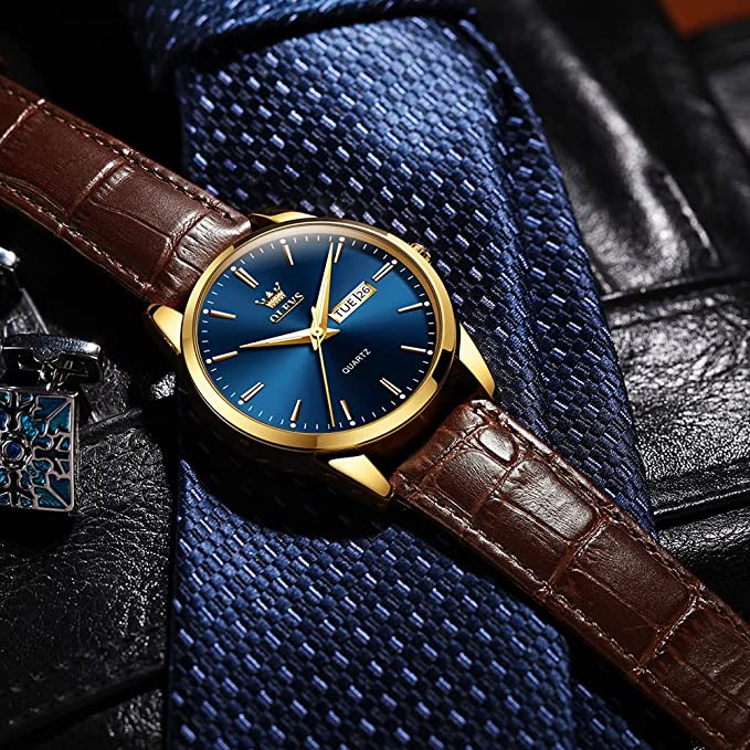 ⌚✨ PROMO -50% ! Montre Homme Classique Cuir – Mouvement Quartz Fiable, Verre Minéral Durci, Aiguilles Lumineuses Dorées, Fenêtre Date, Étanche 30m · 5 Coloris · Cadran 39mm 🎁