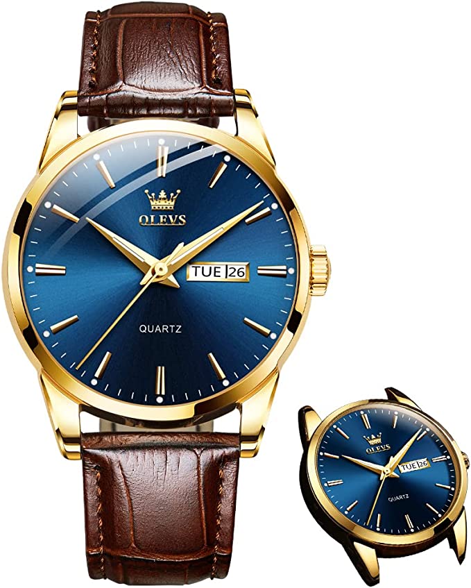 ⌚✨ PROMO -50% ! Montre Homme Classique Cuir – Mouvement Quartz Fiable, Verre Minéral Durci, Aiguilles Lumineuses Dorées, Fenêtre Date, Étanche 30m · 5 Coloris · Cadran 39mm 🎁