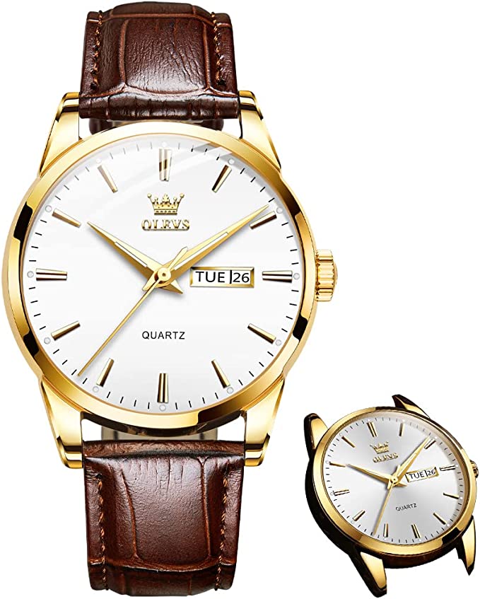 ⌚✨ PROMO -50% ! Montre Homme Classique Cuir – Mouvement Quartz Fiable, Verre Minéral Durci, Aiguilles Lumineuses Dorées, Fenêtre Date, Étanche 30m · 5 Coloris · Cadran 39mm 🎁