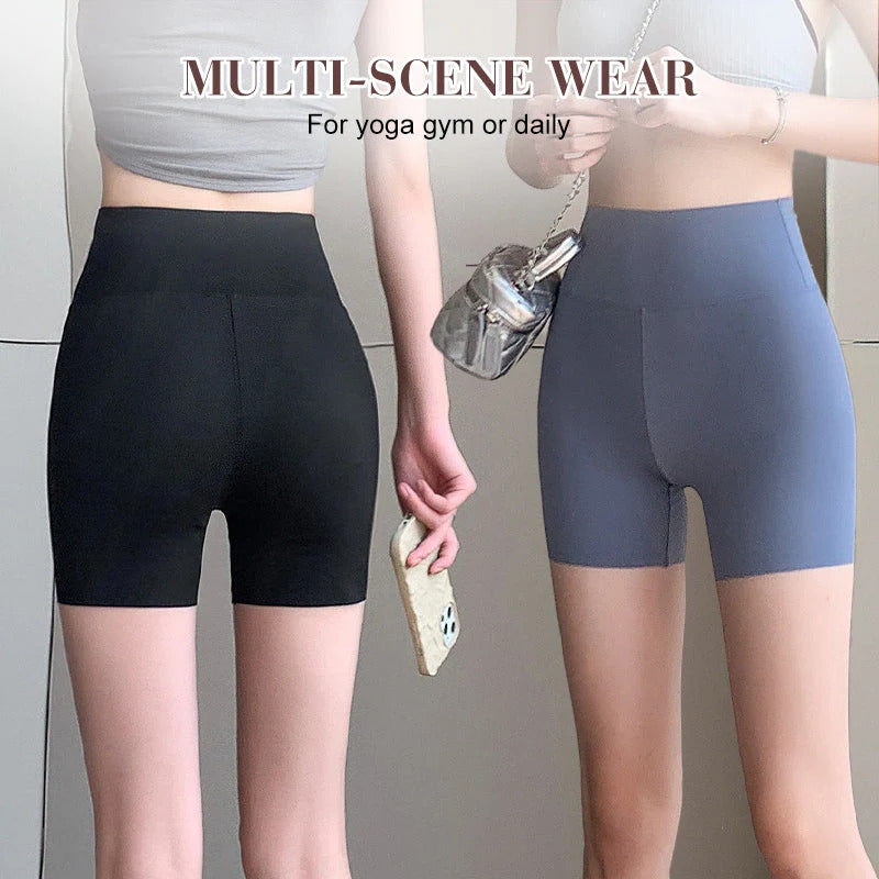 Shorts slip taille haute sans couture pour femme