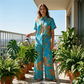 👗 PROMO LIMITÉE 50% DE RÉDUCTION ! ✨ Ensemble Top Manches Courtes & Pantalon Femme – Imprimé Accrocheur, Poches Latérales, Tissu Doux 🌿