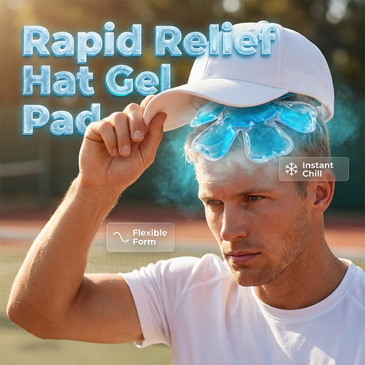 📢🧢 PROMO FLASH 50% ! Coussin Gel Rafraîchissant Réutilisable pour Casquette – 6 Pétales Flexibles, Gel Non Toxique, Diamètre 18cm, Idéal Randonnée & Travaux Extérieurs ❄️